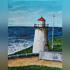 "Nana's Lighthouse" Acrylic Painting